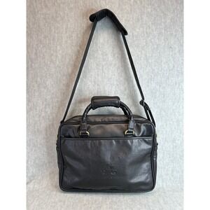 Florida State Seminoles Black Leather Executive‎ Laptop Briefcase Bag FSU Logo